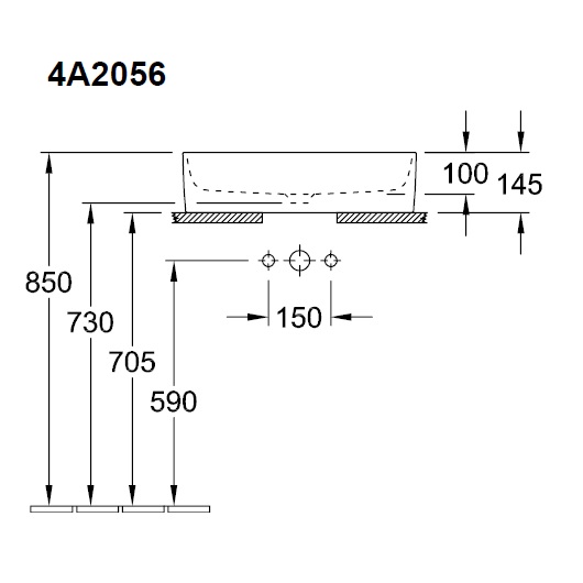 Раковина накладная collaro ceramicplus 560x360 белый глянцевый villeroy&boch