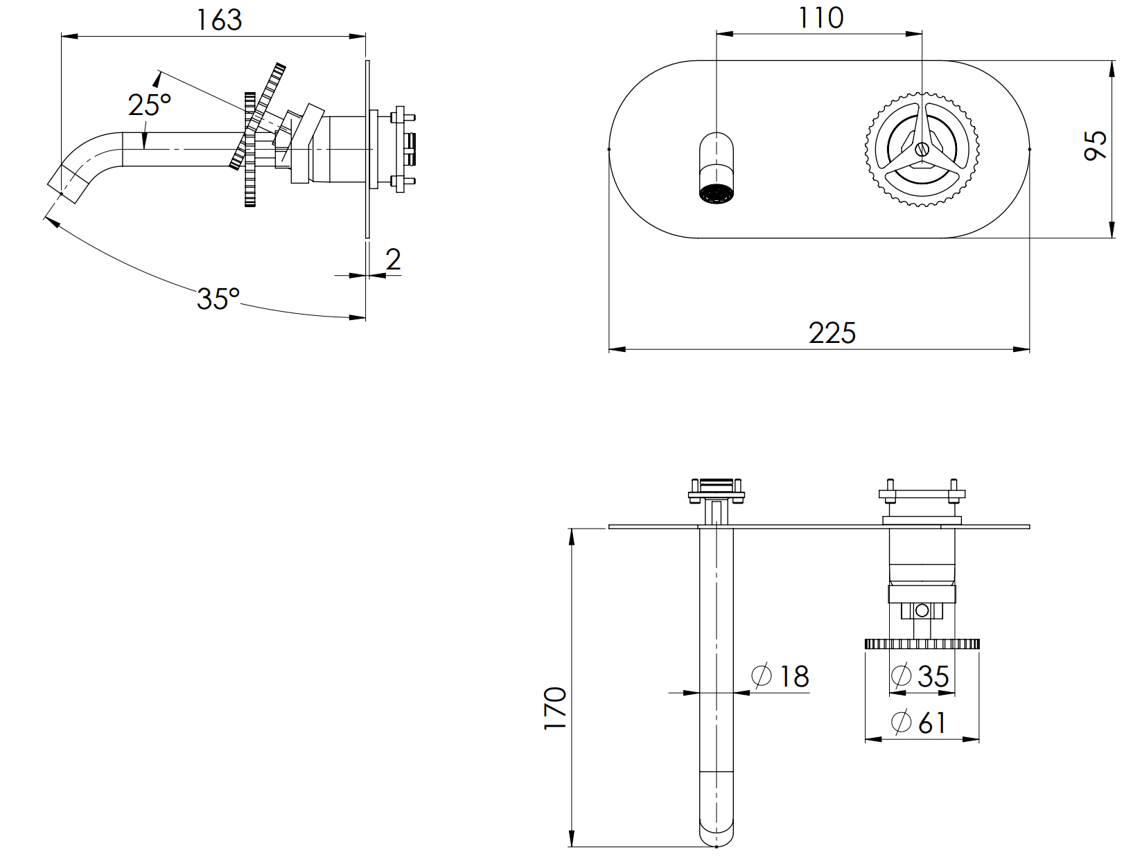 Смеситель для раковины remer chrono ch15wbrp, медь брашированная Смеситель для раковины remer chrono ch15wbrp, медь брашированная