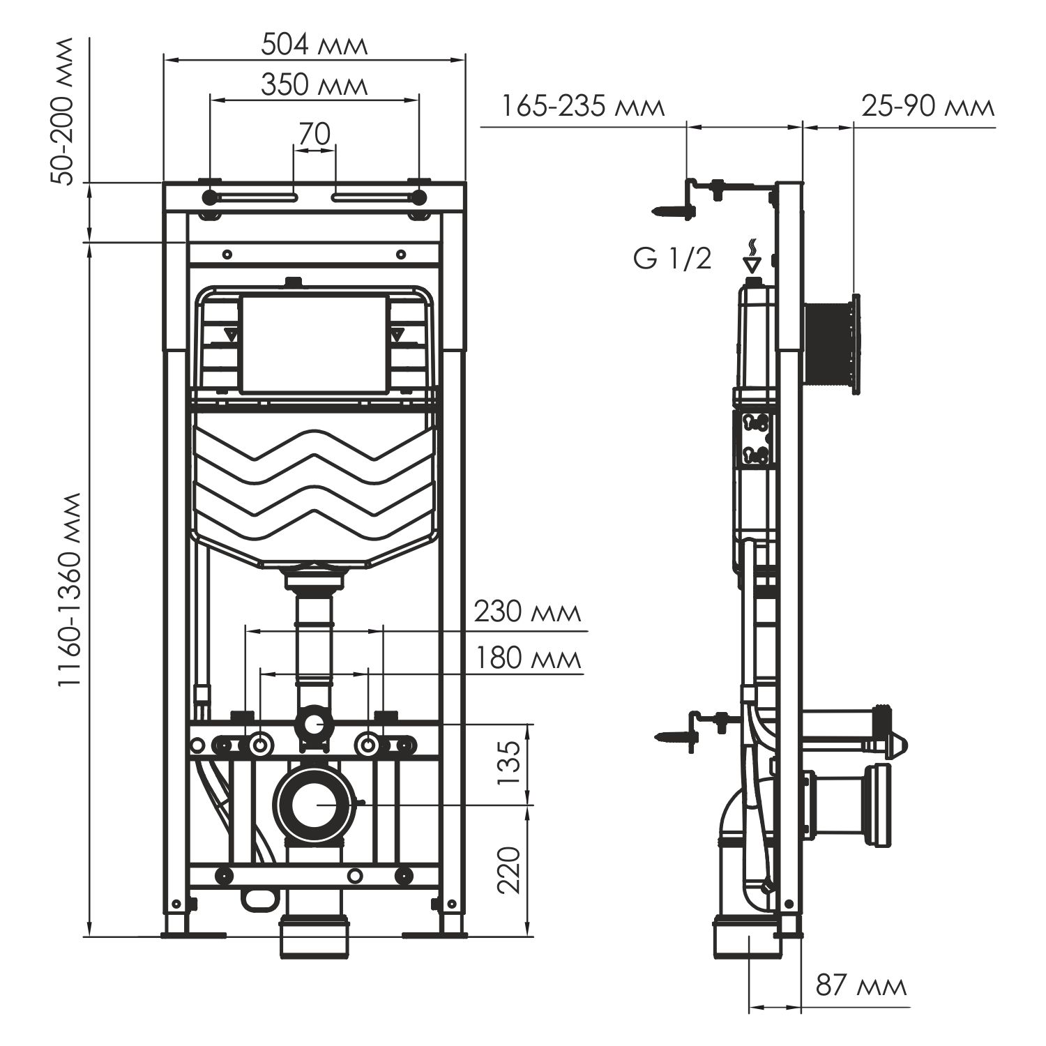 Alme 15tlt.010.me.rg02 система инсталляции для унитазов