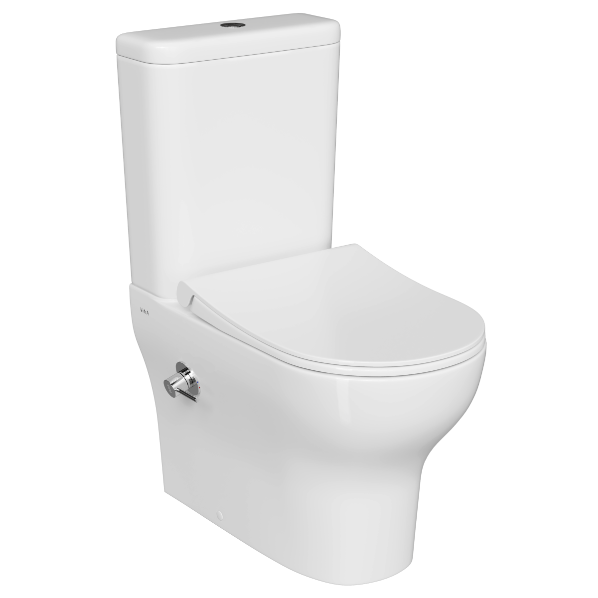 Унитаз-компакт напольный VitrA Zentrum 9012B003-7226 с сиденьем микролифт белый санитарный фарфор антибактериальное покрытие Hygiene