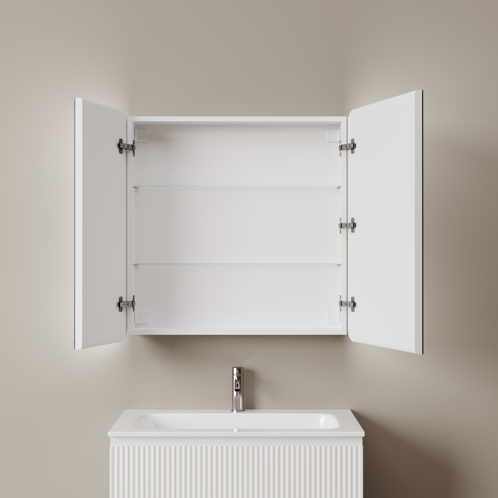 Зеркальный шкаф для ванной комнаты SANCOS Diva 800х149х800, с подсветкой, арт.DIV800