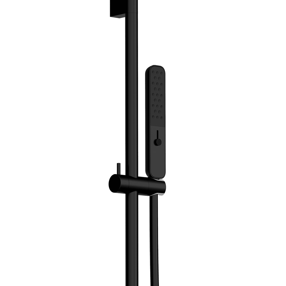 Aqm 8401mb набор для комплектации душа с термостатом, черный матовый