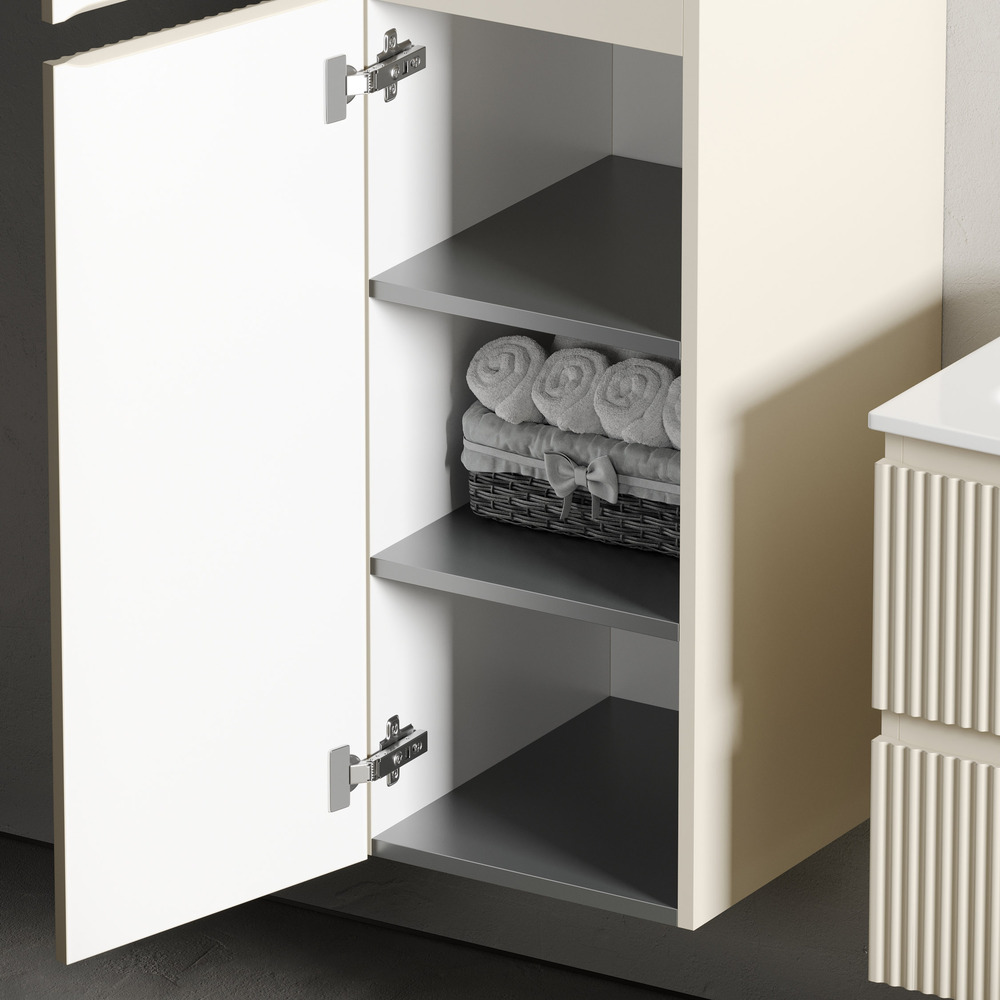 Шкаф-пенал sancos snob r подвесной beige soft, 350х350х1650 мм, арт. psnr35ce