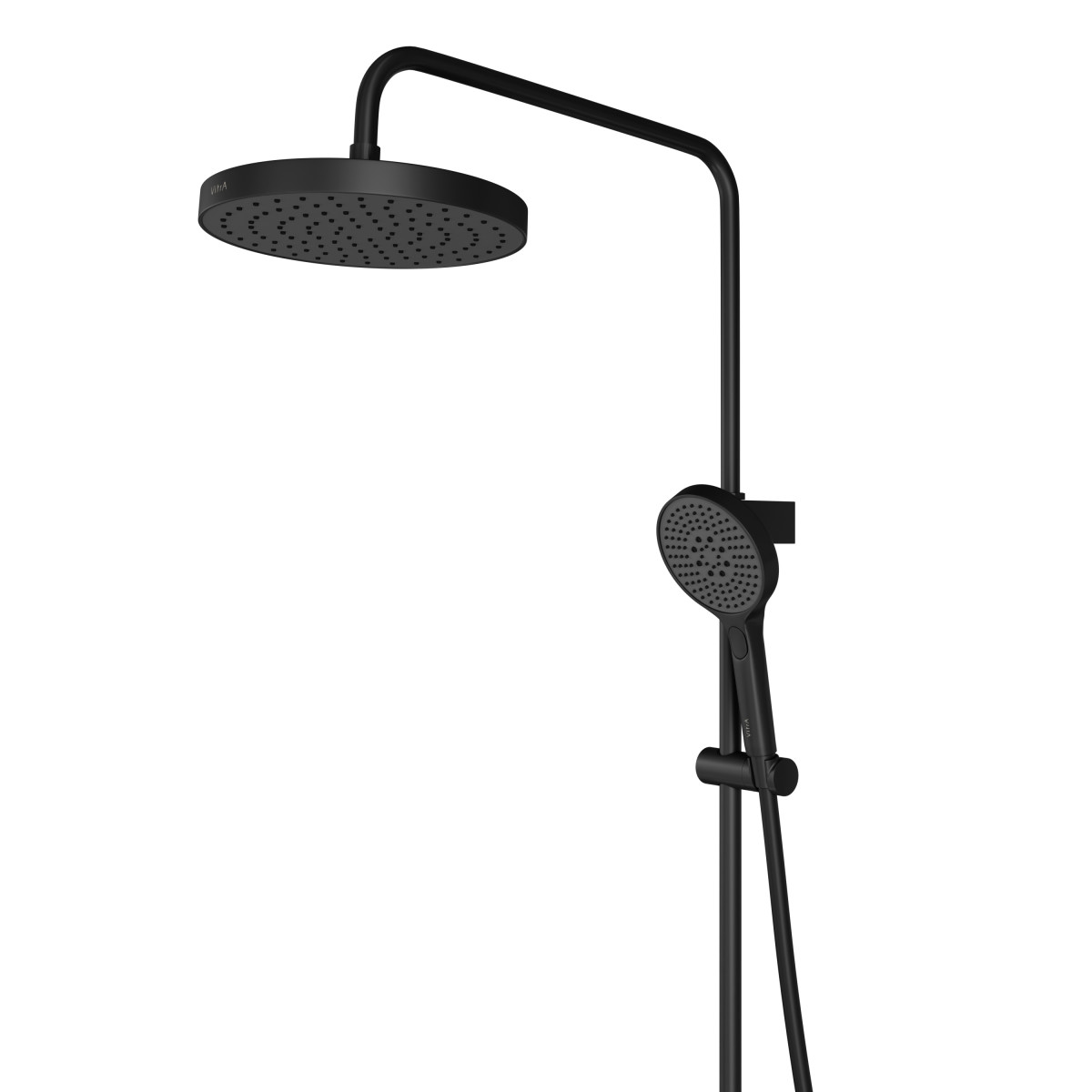 Душевая система VitrA Core Round A4730936EXP с термостатическим смесителем и ручным душем матовая черная