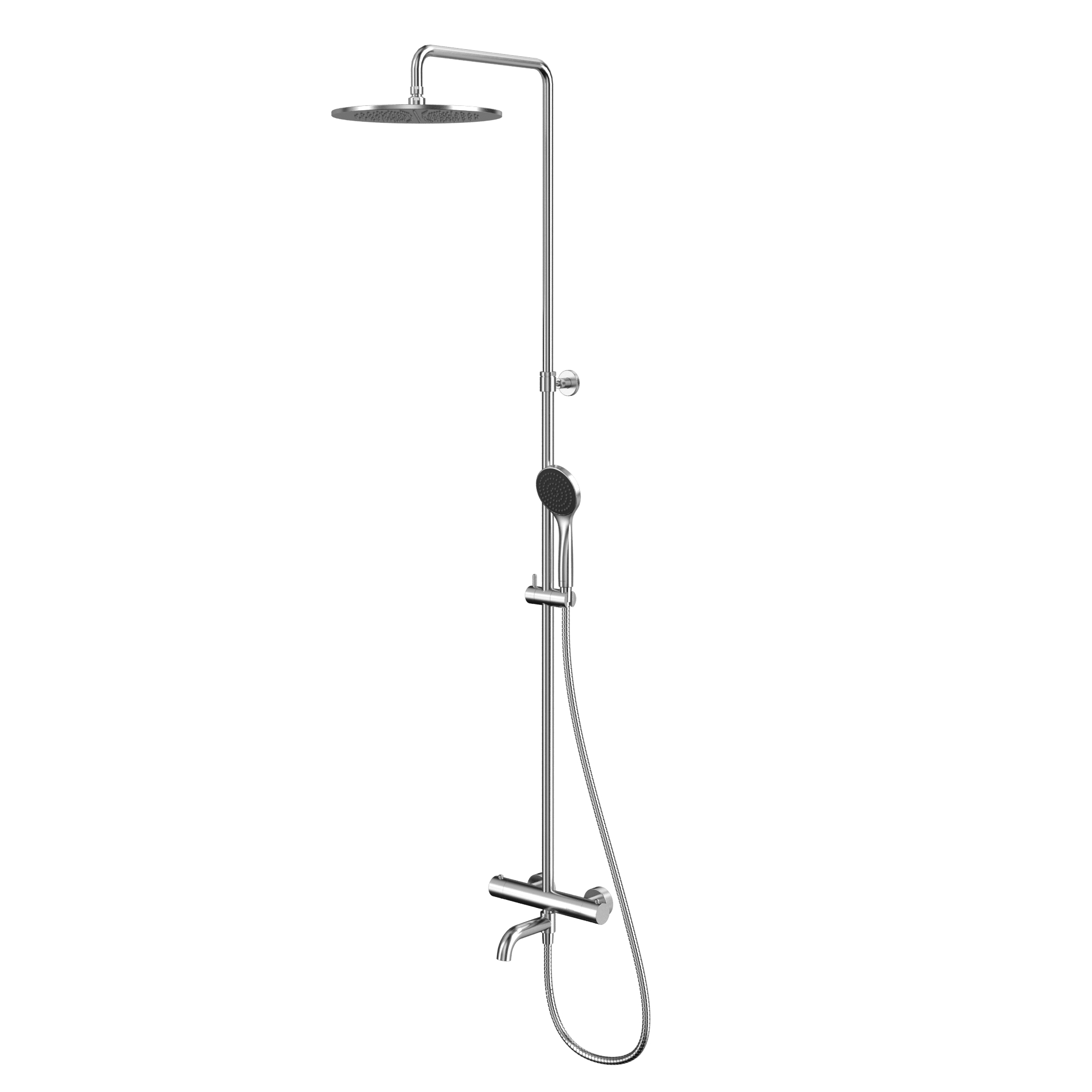 Термостатическая система для ванны наружного монтажа whitecross y y1234basicnib (браш. никель)