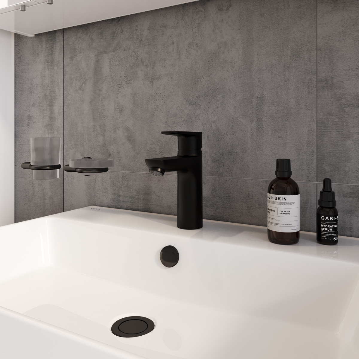 Смеситель для раковины VitrA Flow Soft A4300936EXP однорычажный матовый черный латунь