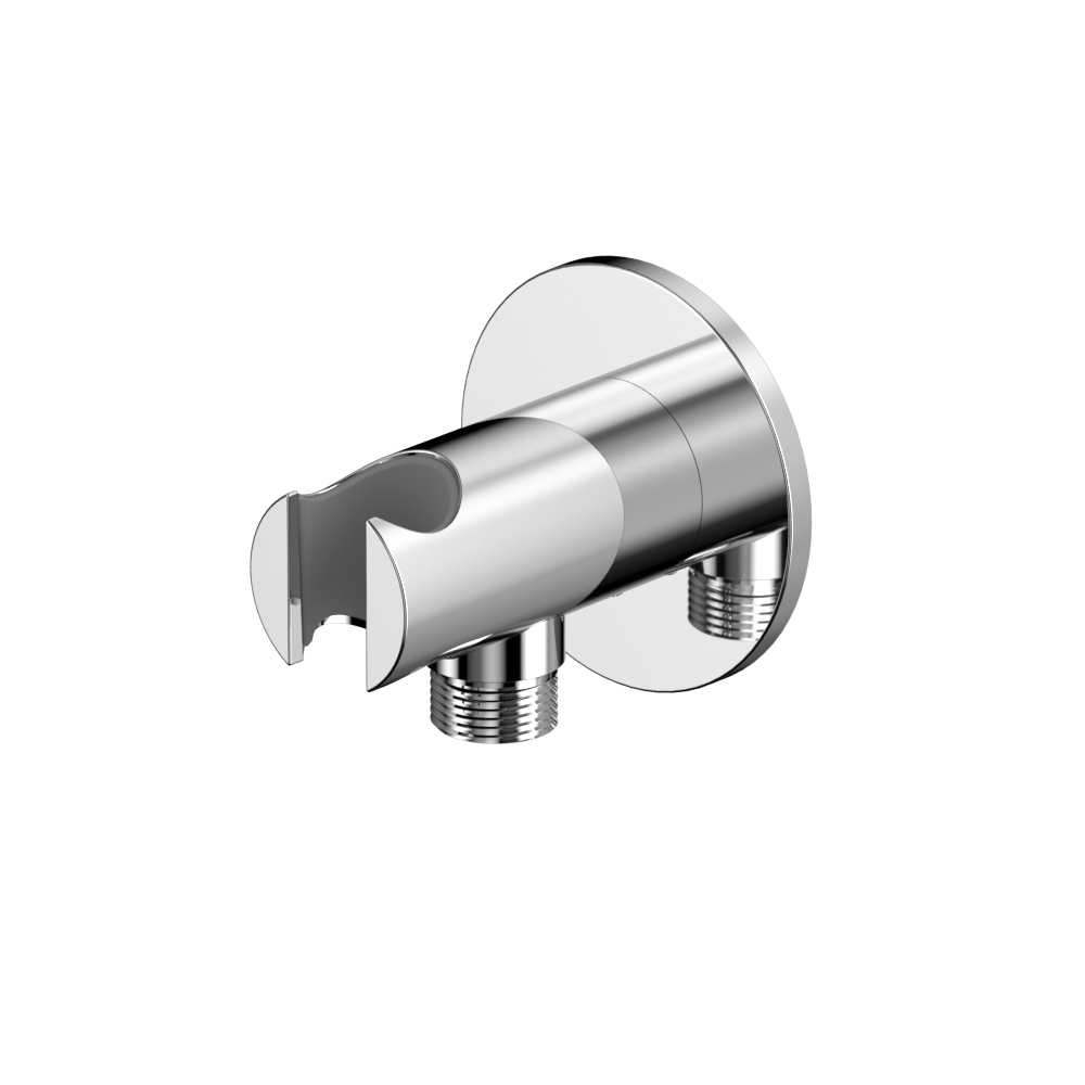 Угловой соединительный элемент с держателем лейки whitecross y1015cr (хром)