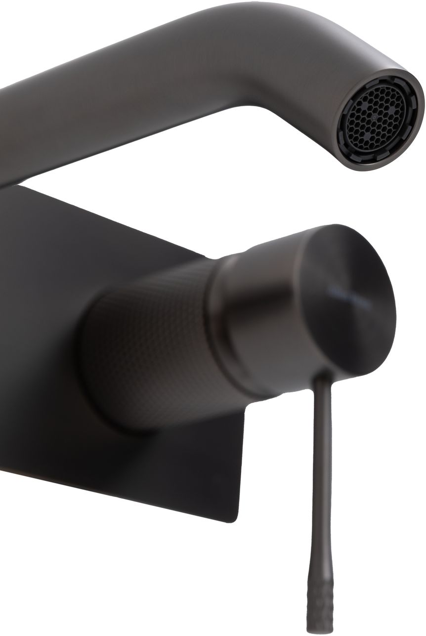 Смеситель для раковины allen brau priority 4.0 5.31d03-mg (с внутренней частью) графит браш