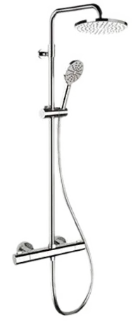 Душевая система для душа термостатическая верхний душ из abs 20см elegance cr хром remer