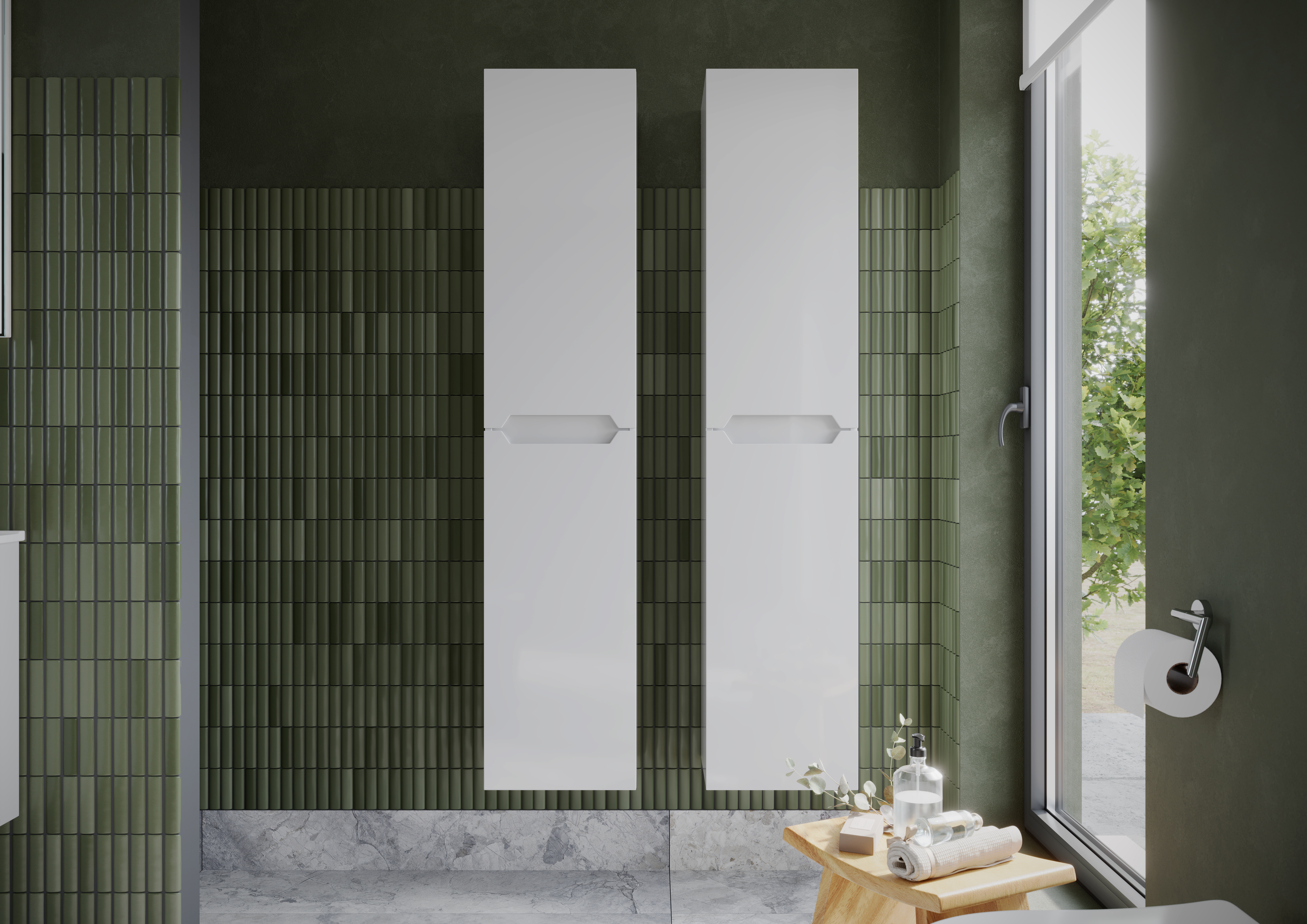 Шкаф-пенал sancos norma 2.0 подвесной белый глянец, 350х350х1650 мм, арт. pnr2.035w