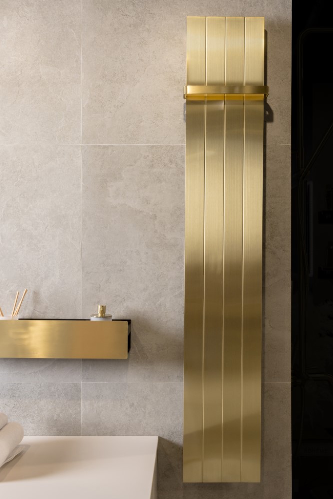 Полотенцесушитель электрический matt gold 250 x 87 x 1500 мм. 725-mg boheme