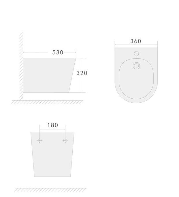 Биде подвесное boheme avva 973-w-bidet, белый глянец