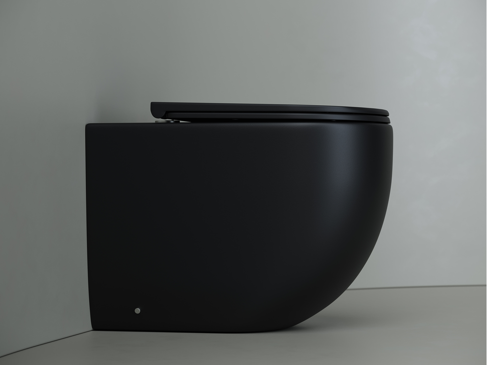 Напольный приставной унитаз Метрополь (Metropol) Безободковый (Rimless) CN4004MB