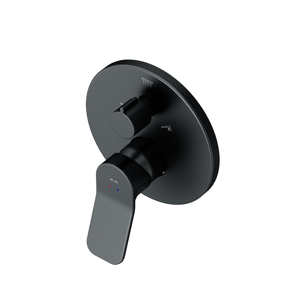 FB85A3RH32 X-Joy, набор: встроеный см-ль, излив, верхний душ 220 мм, ручн.душ, черный