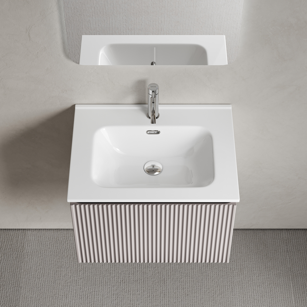 Тумба подвесная SANCOS Snob R 1.0 590х445х406, c одним ящиком оснащенным доводчиками, Doha Soft , арт. SNR1.060SM