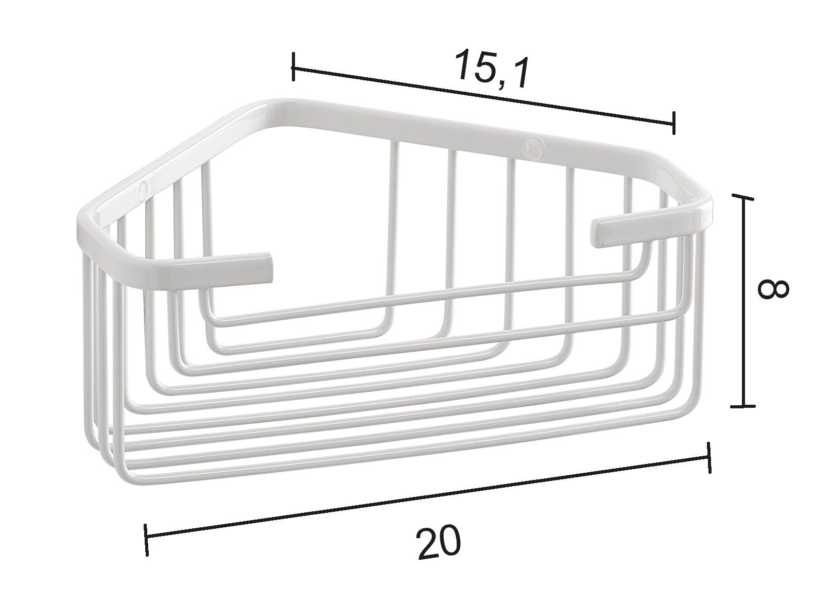Корзинка настенная белый глянцевый gedy