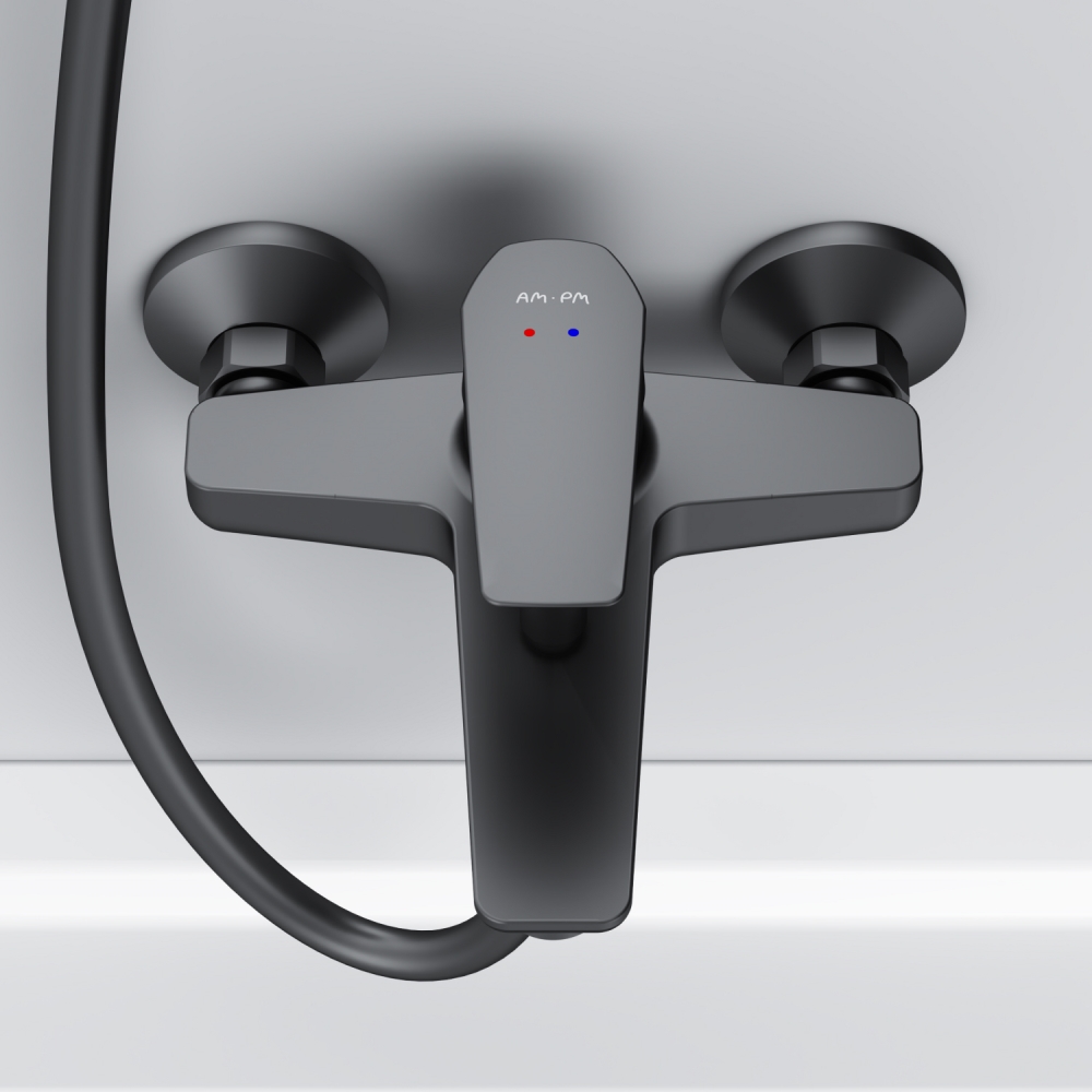 F90A10022 Gem, смеситель для ванны/душа излив 179 мм, черный, шт.