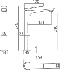 Смеситель для раковины высокий imex napoles bdn047-3bgm black gun metal pvd