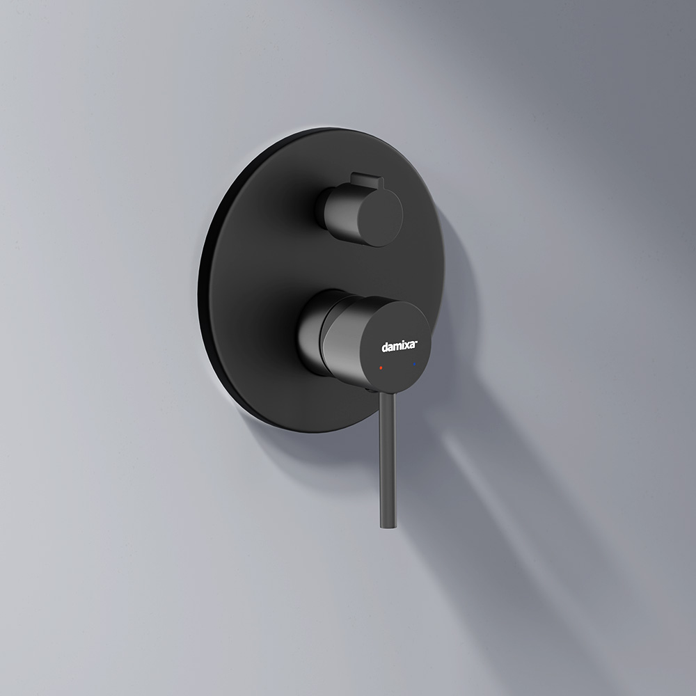 936510300 Scandinavian Pure встраиваемая душевая система  с ванно-душевым смесителем и изливом, чёрн