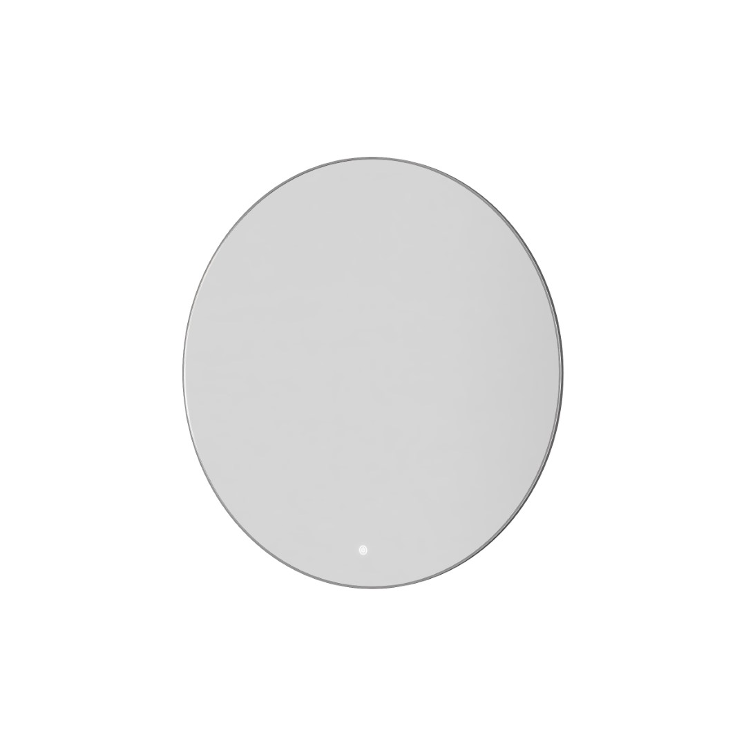 Зеркало круглое , мет. рама, подсв., сенсор, антизапотевание, d80cm, chrome