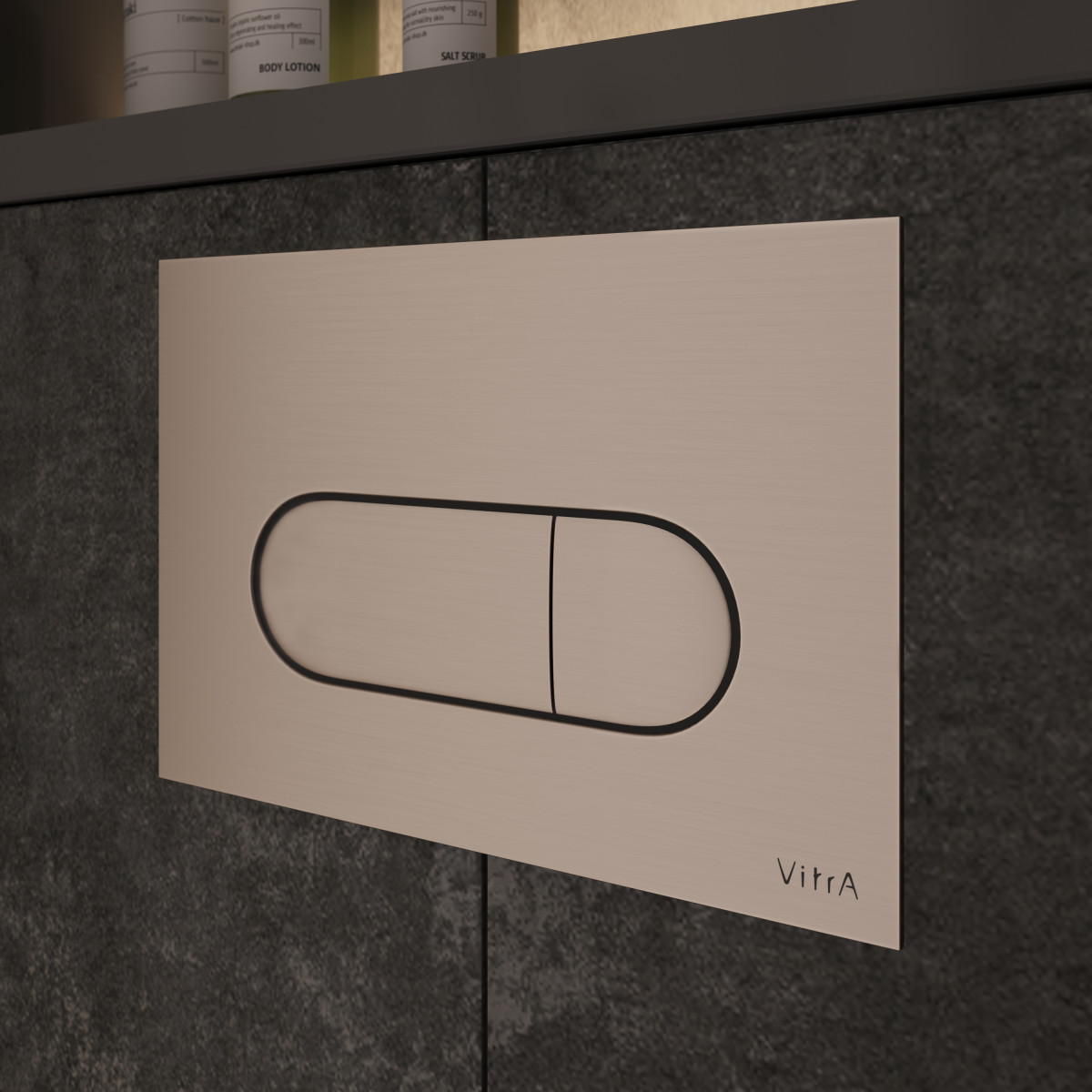 Кнопка смыва для инсталляции VitrA Root Round 740-2295 брашированный никель двойный смыв