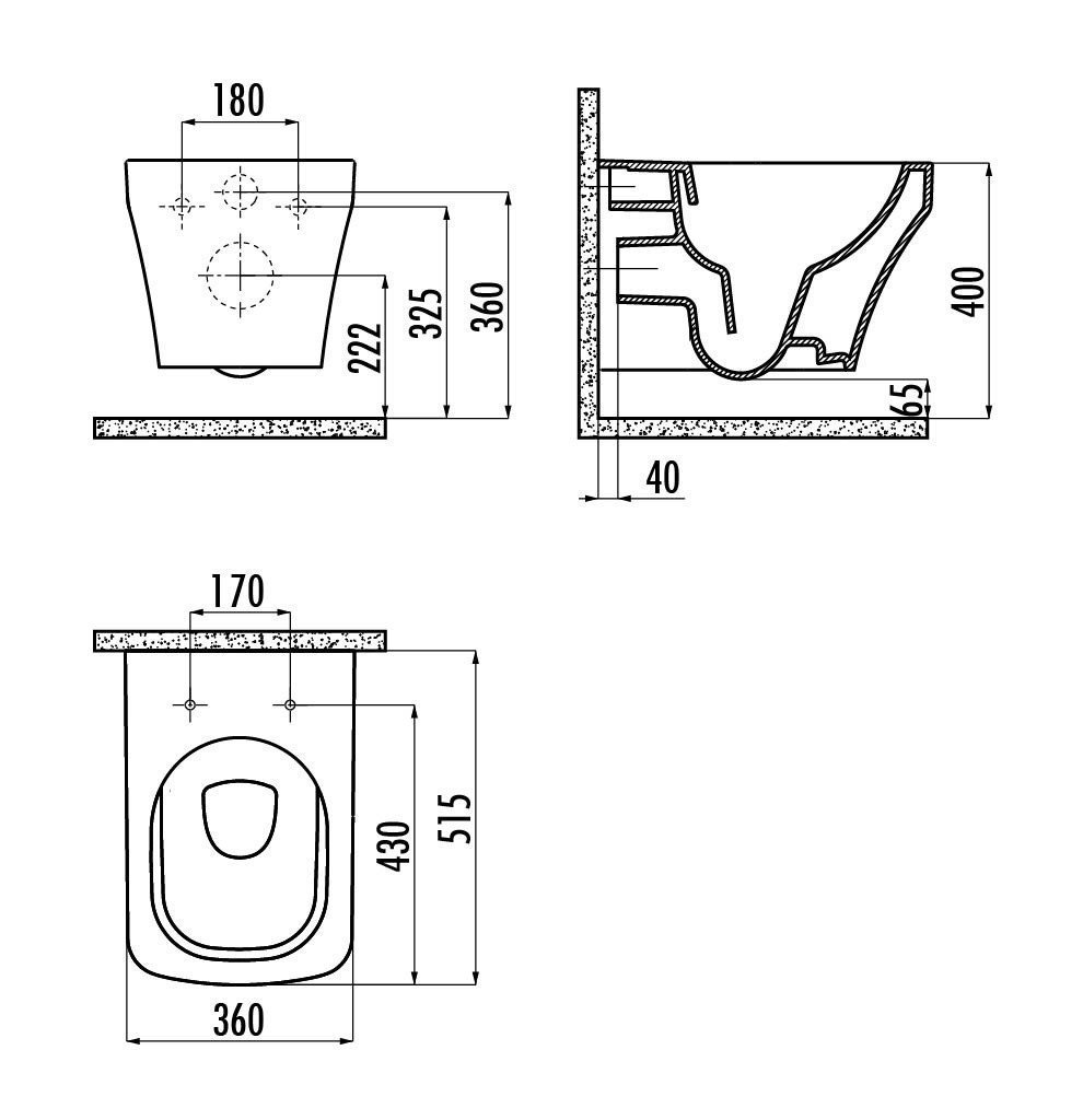Creavit solo so321-00cb00e-0000 унитаз-биде подвесной, безободковый (белый глянцевый)