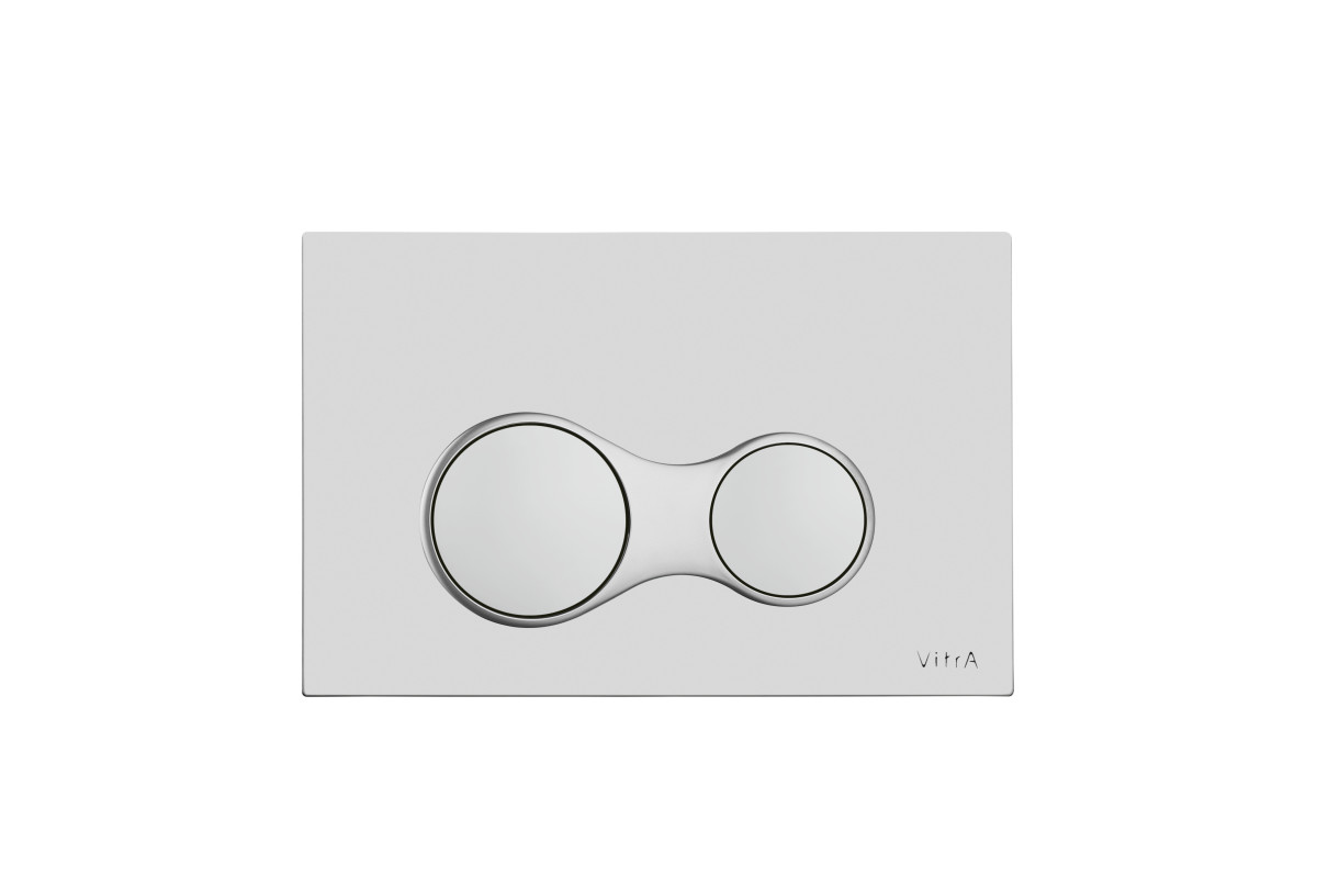Инсталляция с унитазом VitrA Sento 9830B003-7207 комплект 4 в 1 с сиденьем микролифт безободковый цвет клавиши матовый хром