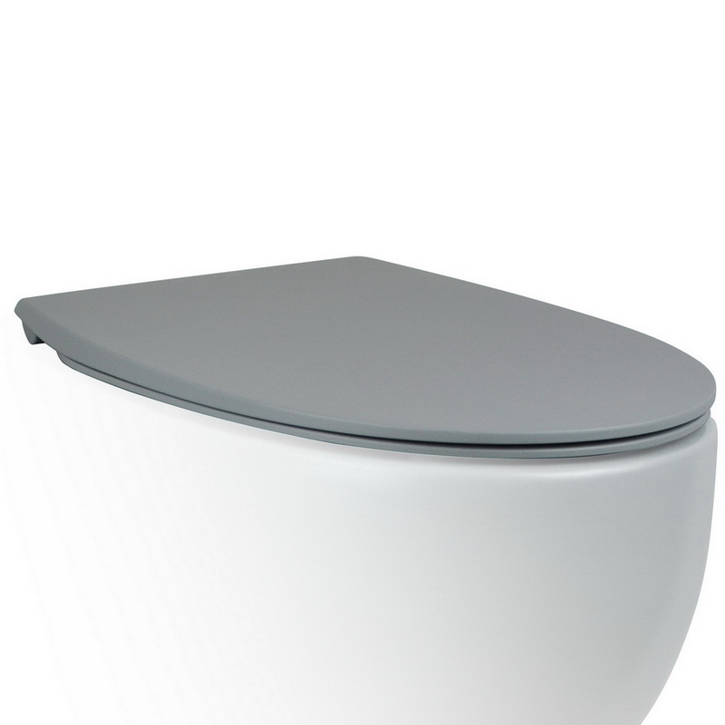 Крышка-сиденье для унитаза c микролифтом softclose aet dot 2.0 цвет серый матовый c555r116