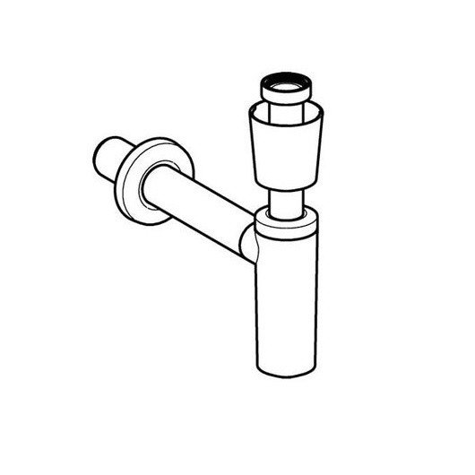 151.035.11.1 сифон для раковины белый на 40 мм