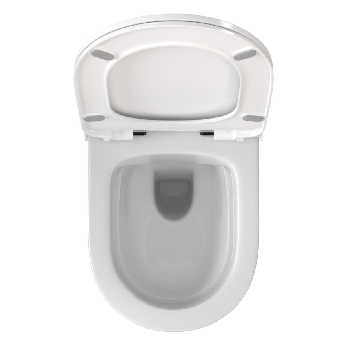 Инсталляция с унитазом VitrA Zentrum Round 9879B003-7200 комплект 4 в 1 с сиденьем микролифт безободковый цвет клавиши глянцевый хром
