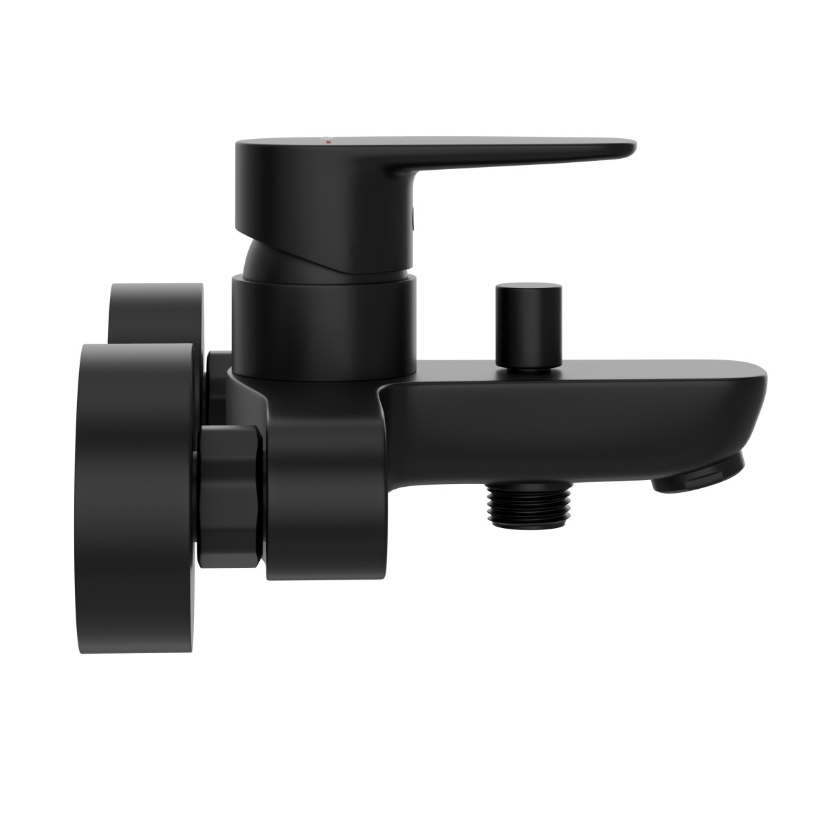 Смеситель настенный VitrA Flow Soft A4294636EXP для ванны однорычажный матовый черный латунь