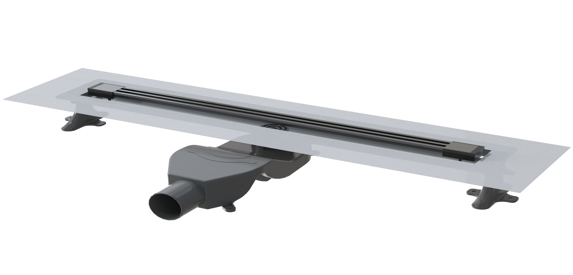 Душевой лоток b&t infinity 80см, нерж.сталь gun metal
