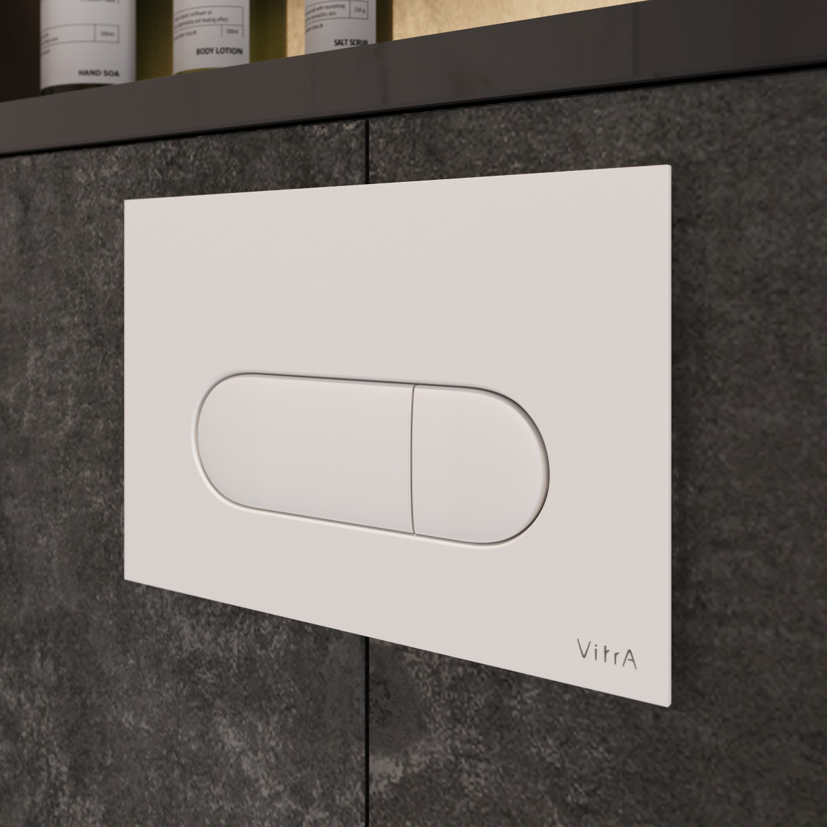 Инсталляция с унитазом VitrA S50 9003B003-7203 комплект 4 в 1 с сиденьем микролифт безободковый цвет клавиши глянцевый белый