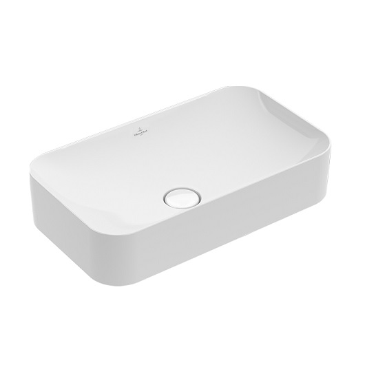 Раковина накладная finion ceramicplus 600x350 alpin white villeroy&boch