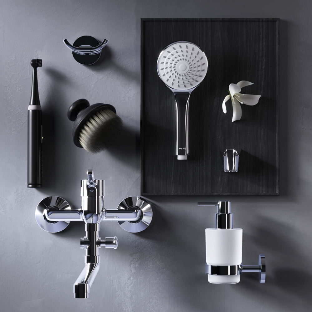 F85B90100 X-Joy S, смеситель д/ванны/душа, излив 325 мм, душевой набор, хром, шт