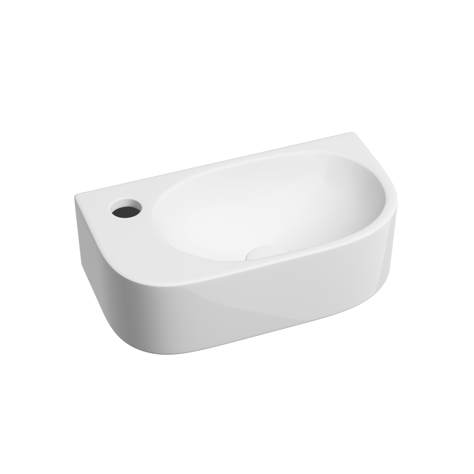 Умывальник подвесной прямоугольный (чаша справа, отверстие под смеситель слева) element 409x224x110мм