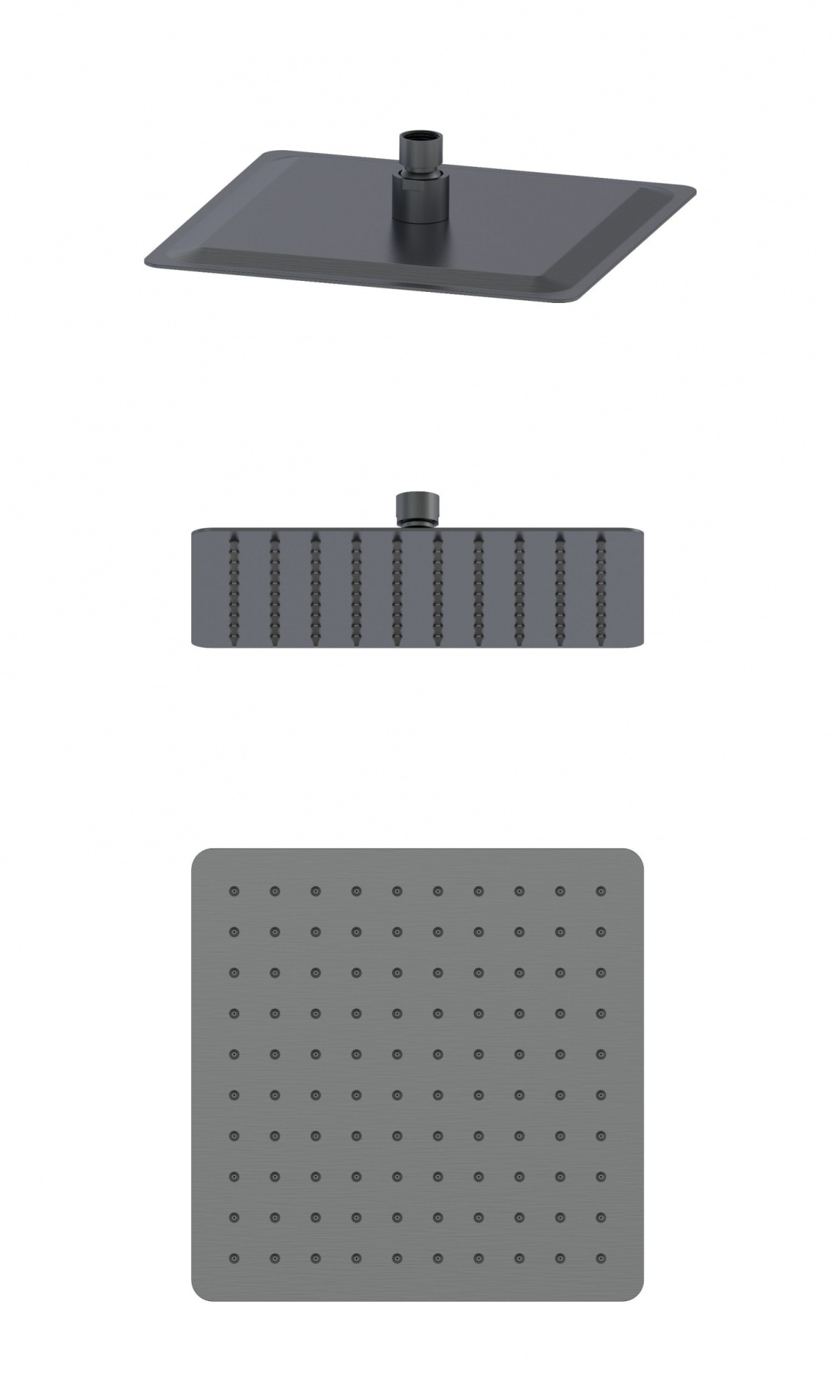 Верхний душ wonzon & woghand, темный графит (ww-88dp06-bgm)