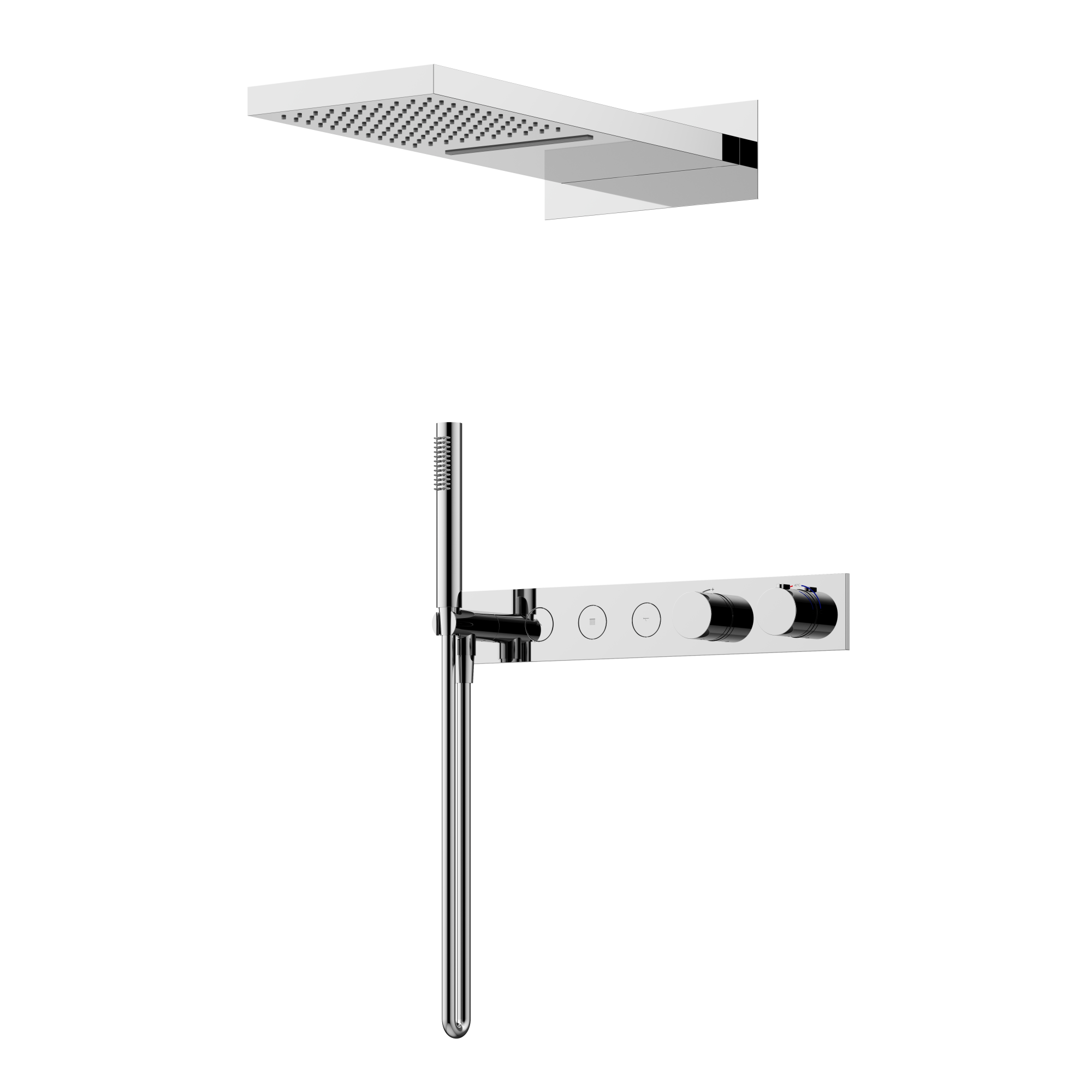 Душевой комплект с термостатом sancos linn, с внутренней частью, хром, арт. sc9023ch Душевой комплект с термостатом sancos linn, с внутренней частью, хром, арт. sc9023ch