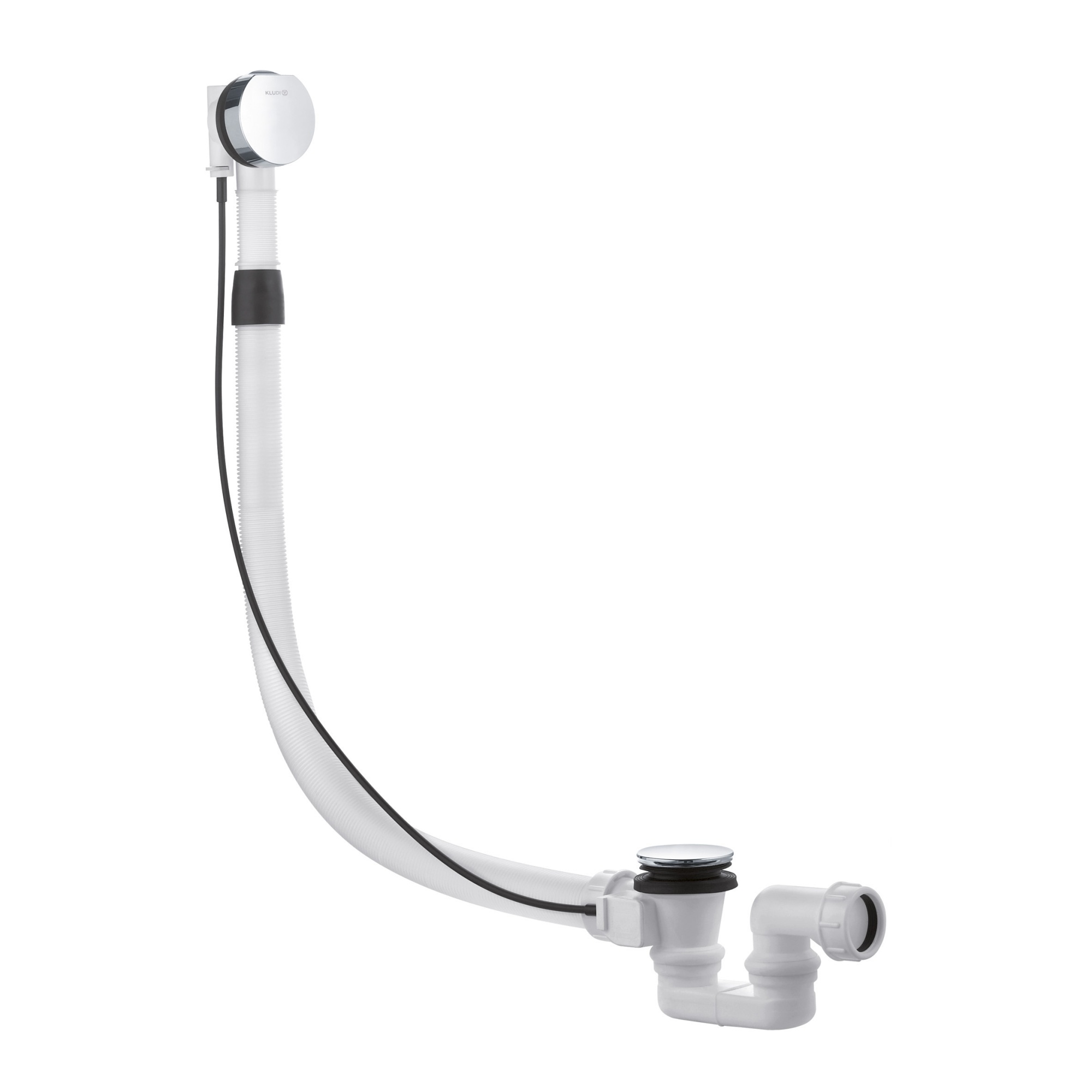 Слив-перелив для ванны kludi rotexa белый/хром 2140905-00 kludi