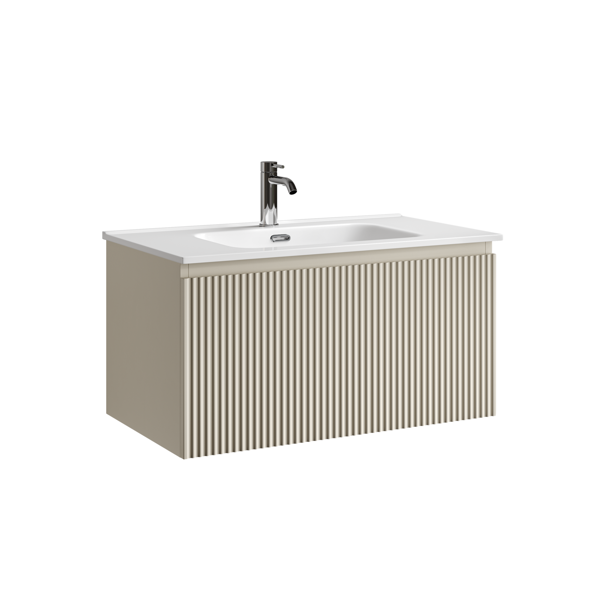 Тумба подвесная SANCOS Snob R 1.0 790х445х406, c одним ящиком оснащенным доводчиками, Beige Soft , арт.SNR1.080CE