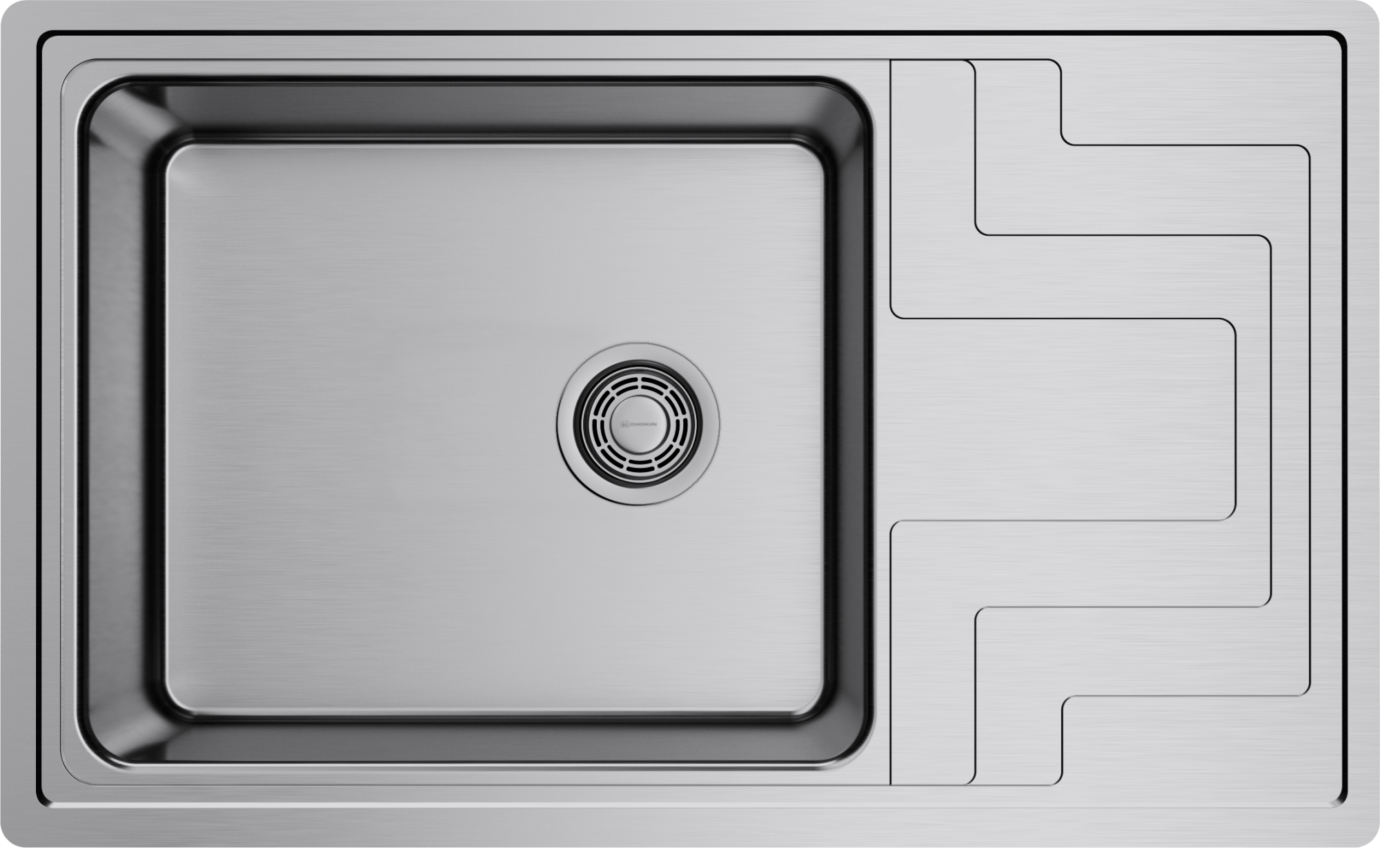 Кухонная мойка omoikiri mizu 78-lb-in нерж. сталь/нержавеющая сталь 780 x 480 x 195