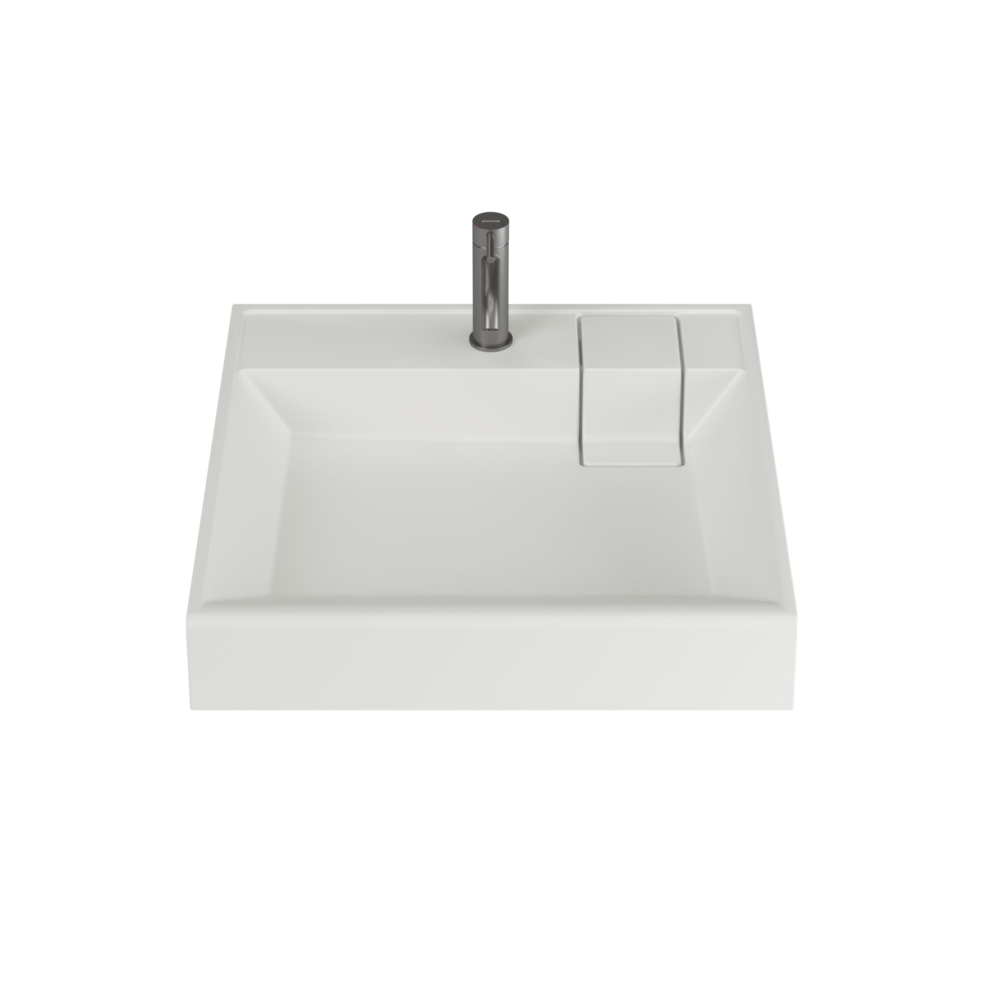 Раковина над стиральной машиной ceramicanova quattro 600x600x123 мм, с кронштейнами, белый, арт. cn0101