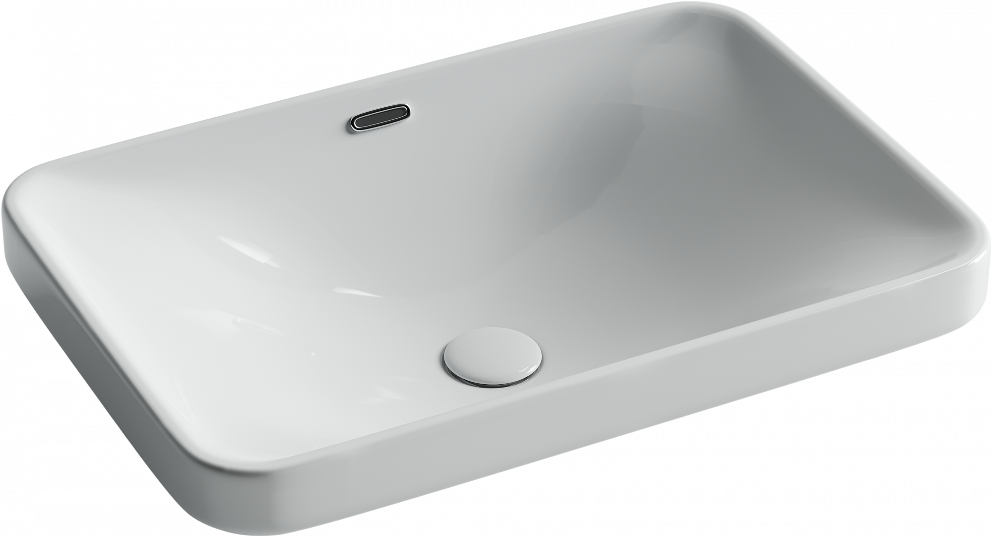 Умывальник прямоугольный встраиваемый сверху в столешницу element 605x415x185мм