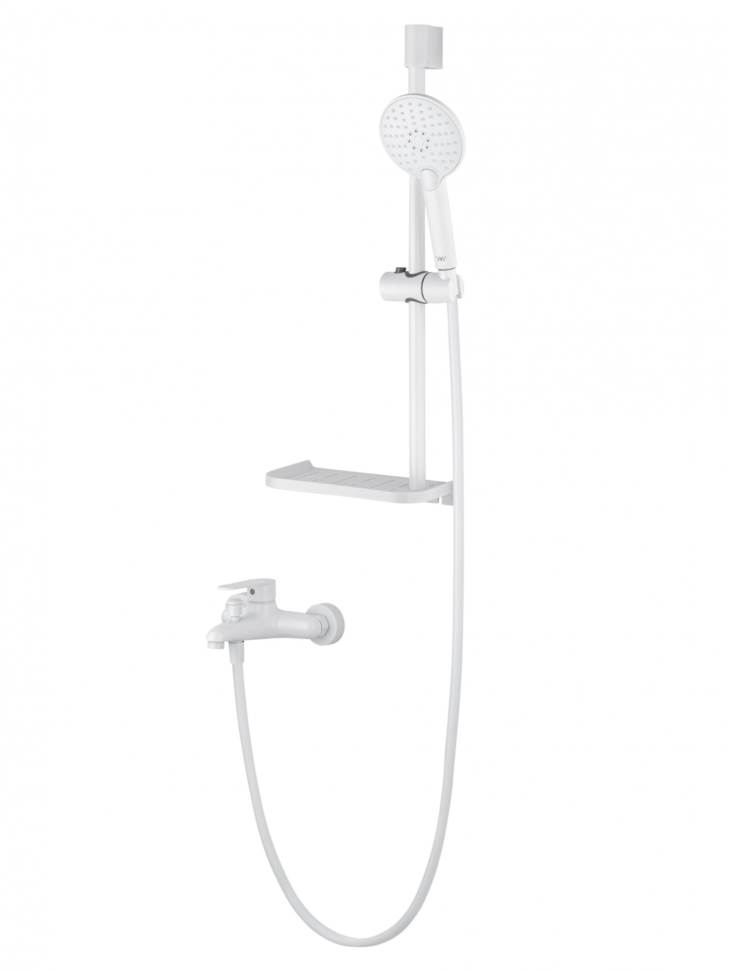 Смеситель для ванны с душевым гарнитуром wonzon & woghand alfa, белый матовый (ww-ae3201-mw)