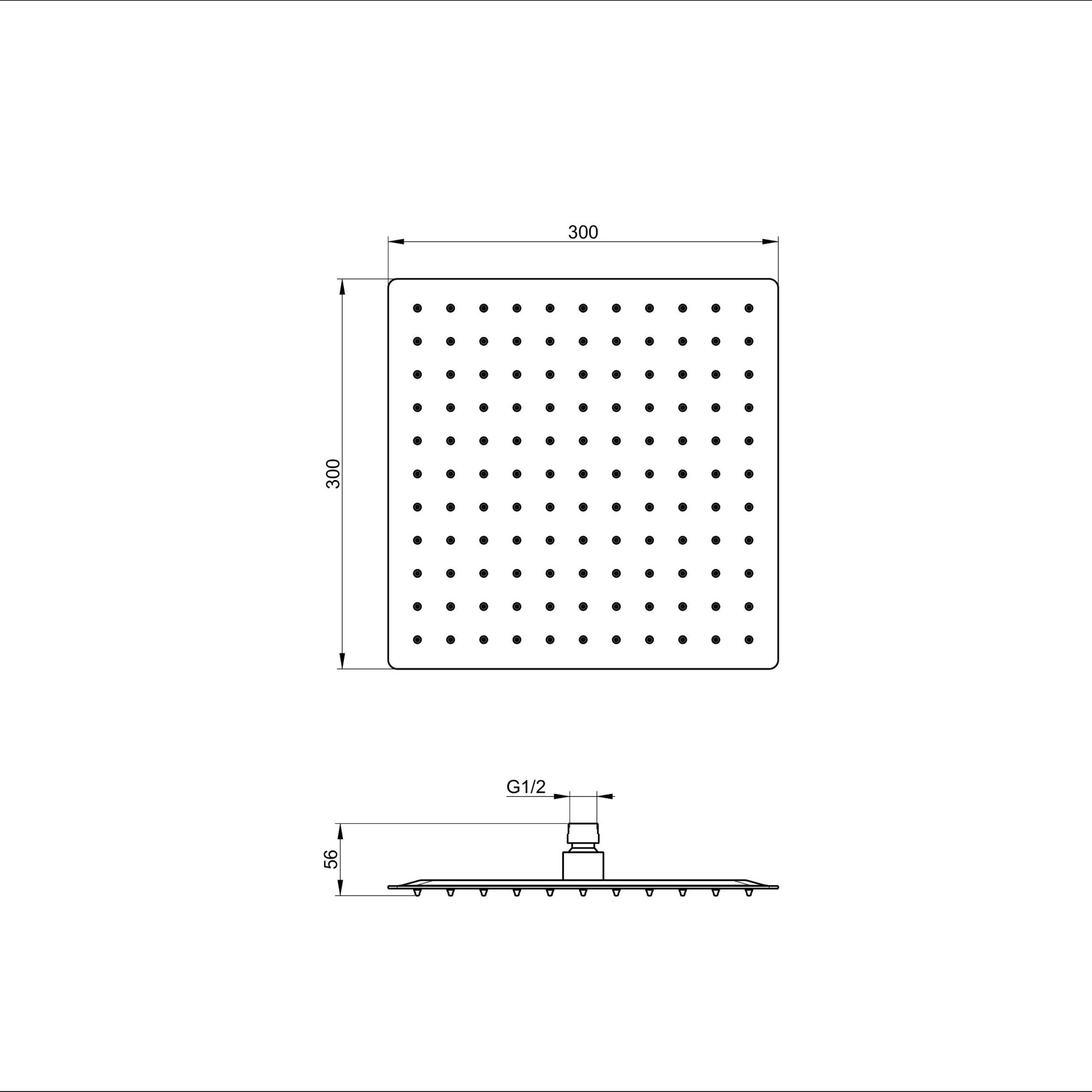 Верхний душ wonzon & woghand, брашированный никель (ww-88dp02-bn)