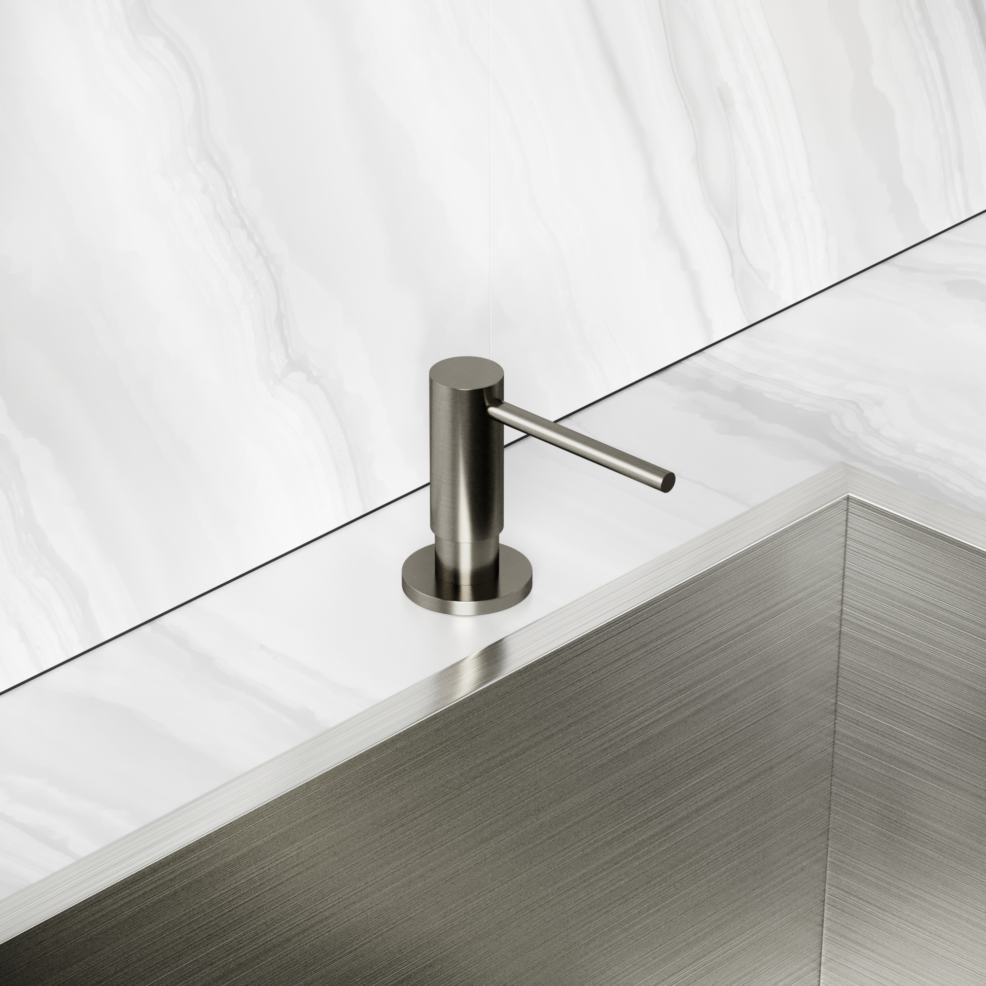 Дозатор для кухонной мойки Sancos, объем 500 мл, цвет вороненая сталь, арт. SC40100ZG