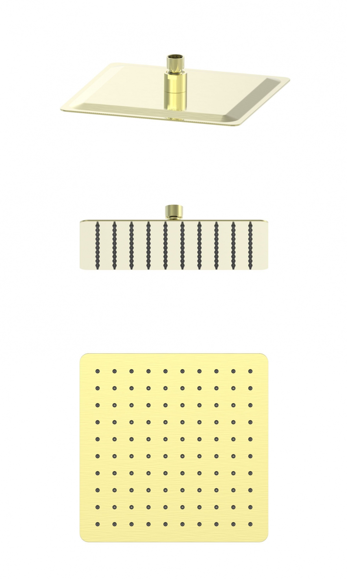 Верхний душ wonzon & woghand, брашированное золото (ww-88dp06-bg)