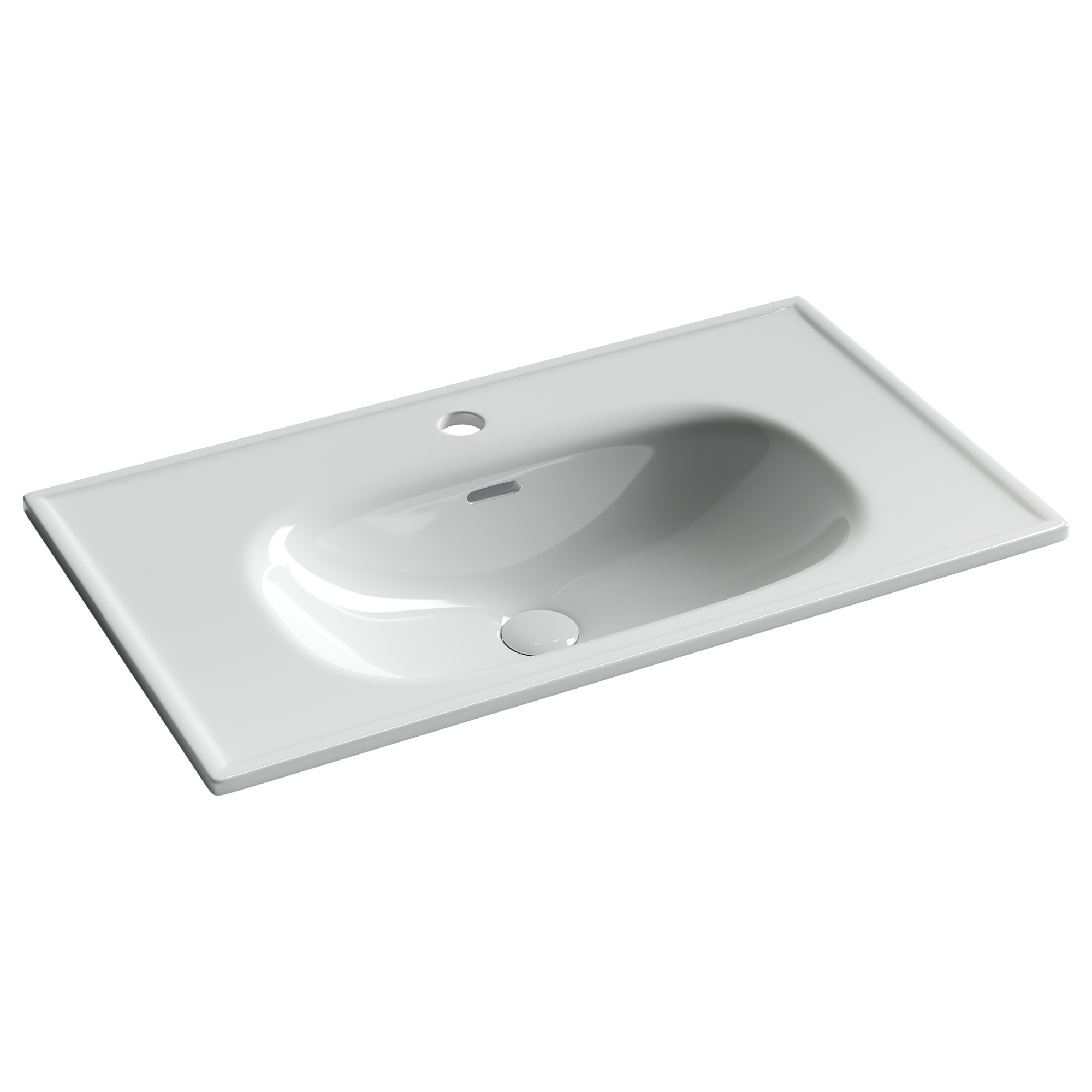 Раковина накладная ceramicanova sabo с отверстием под смеситель 800x460x130 белый