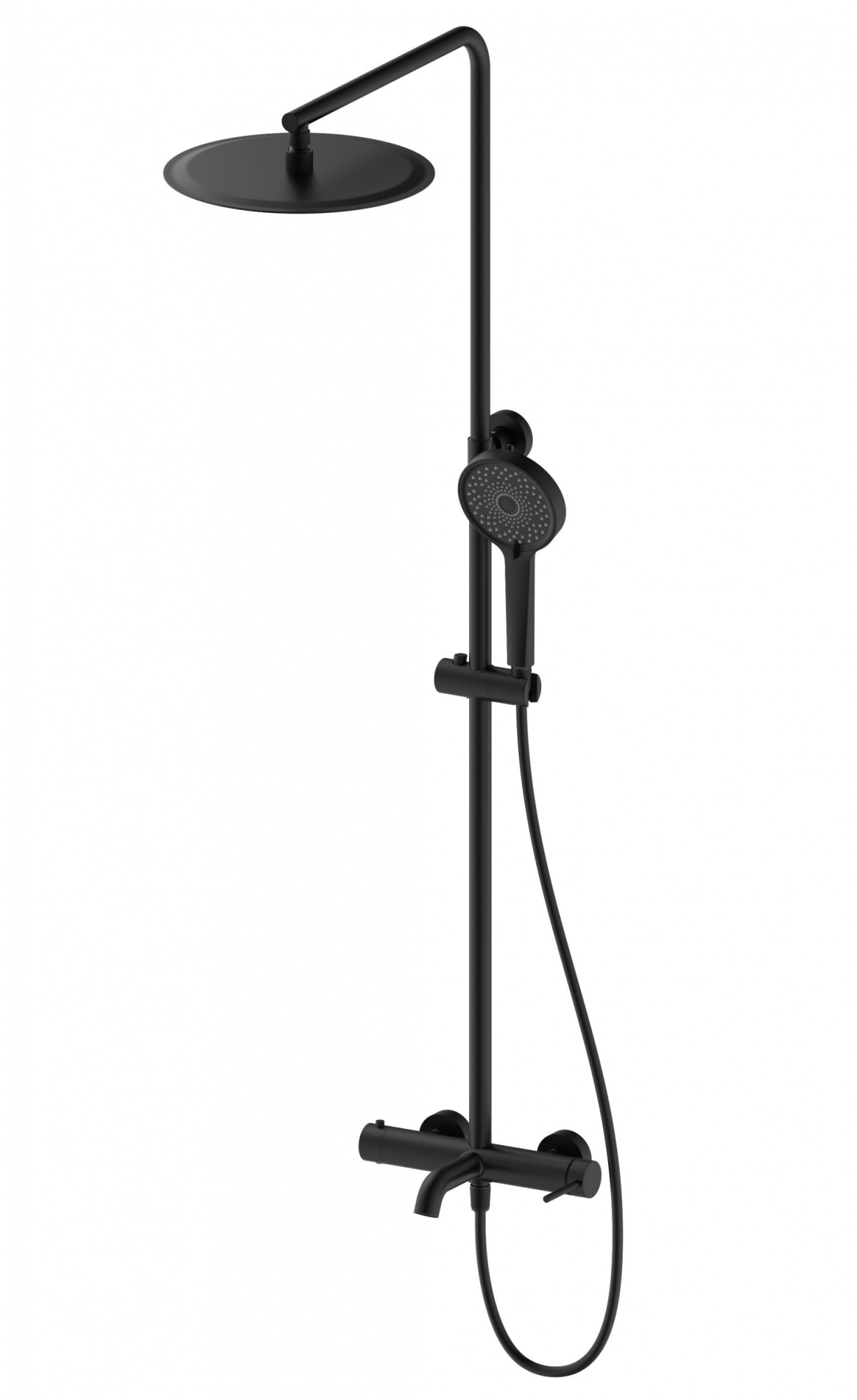 Душевая система wonzon & woghand stick, черный матовый (ww-88739017-mb)