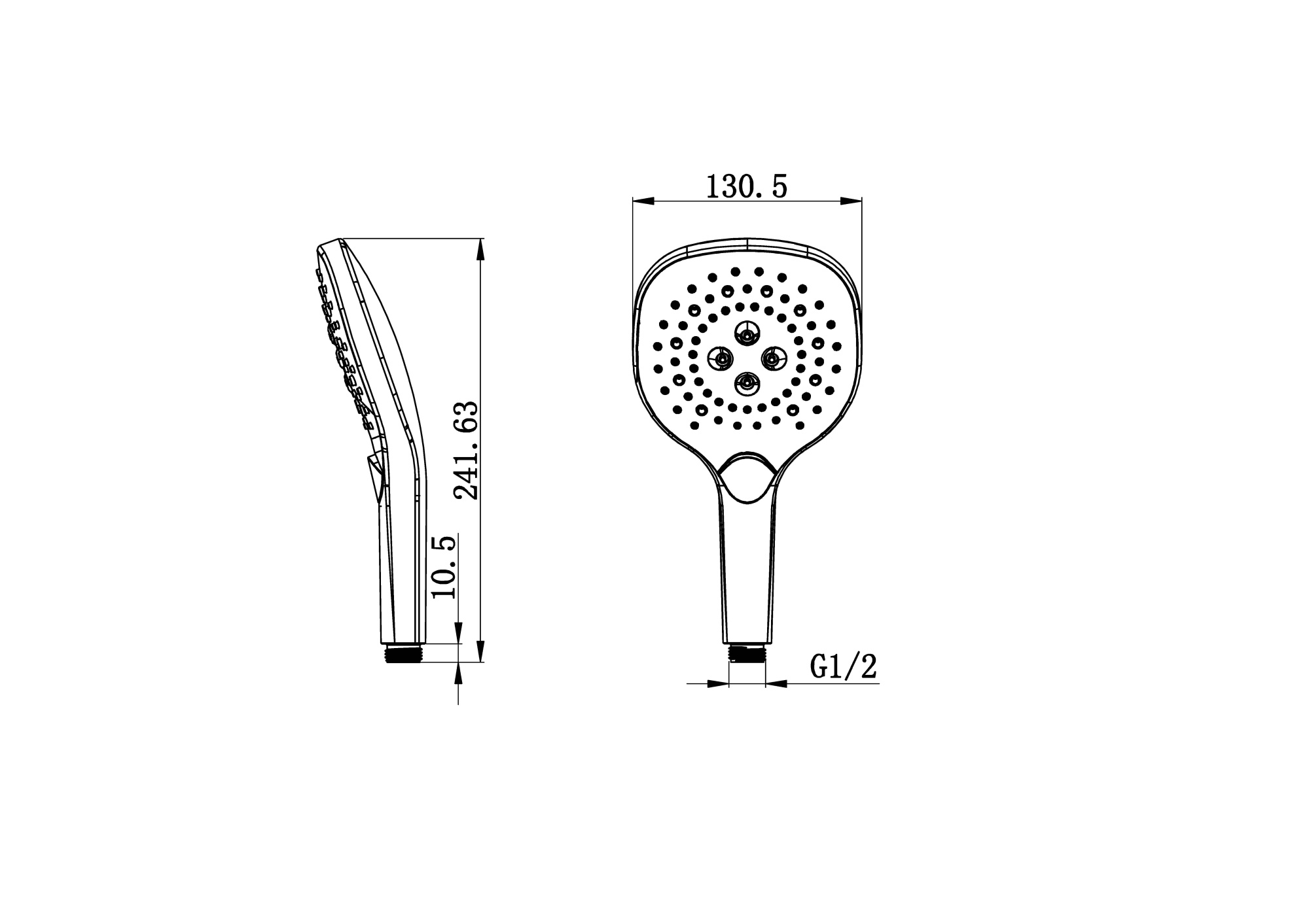 Душевая лейка wonzon & woghand, темное золото (ww-981358-dg)